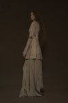 Mutedance 24 Autumn and Winter Waist Silk Flower Dye Skirt Series MD-MD24FW78-celadon MD24FW77